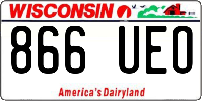 WI license plate 866UEO