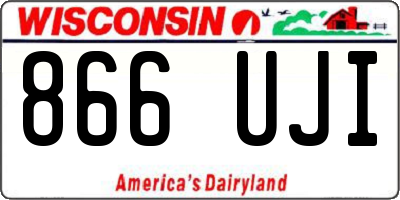 WI license plate 866UJI