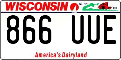WI license plate 866UUE