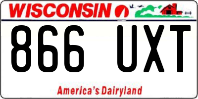 WI license plate 866UXT