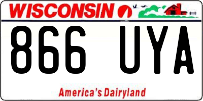 WI license plate 866UYA