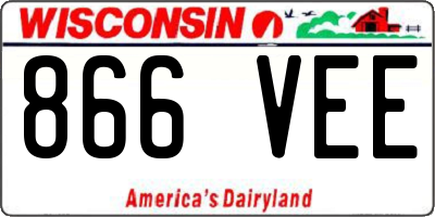 WI license plate 866VEE