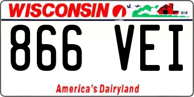 WI license plate 866VEI