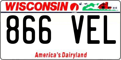 WI license plate 866VEL