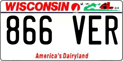 WI license plate 866VER