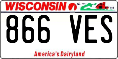 WI license plate 866VES