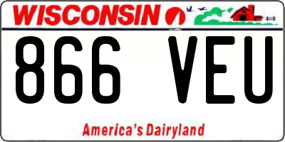 WI license plate 866VEU