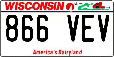 WI license plate 866VEV