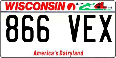 WI license plate 866VEX
