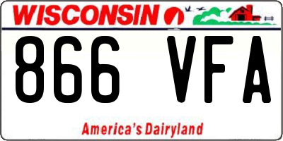 WI license plate 866VFA
