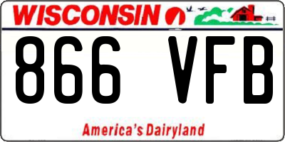 WI license plate 866VFB