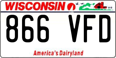 WI license plate 866VFD