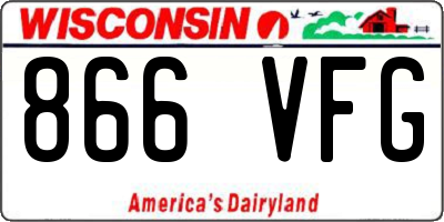 WI license plate 866VFG