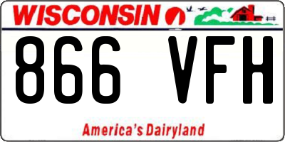 WI license plate 866VFH