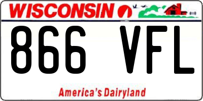 WI license plate 866VFL