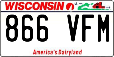 WI license plate 866VFM