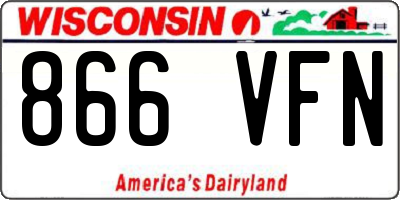 WI license plate 866VFN