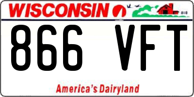 WI license plate 866VFT