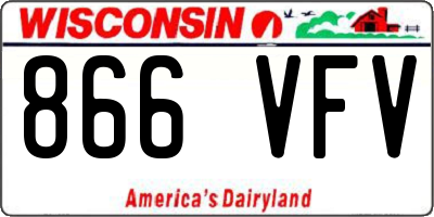 WI license plate 866VFV