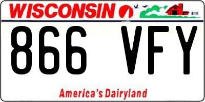 WI license plate 866VFY