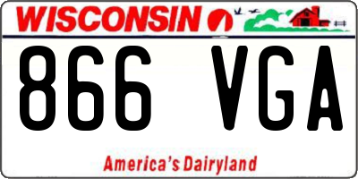 WI license plate 866VGA