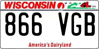 WI license plate 866VGB