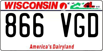 WI license plate 866VGD