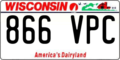 WI license plate 866VPC