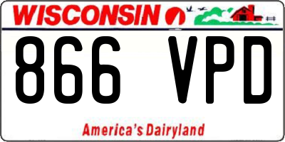 WI license plate 866VPD