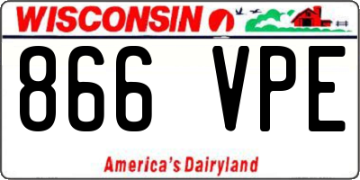 WI license plate 866VPE