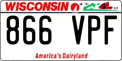WI license plate 866VPF