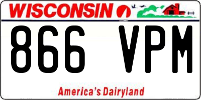 WI license plate 866VPM