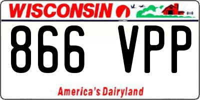WI license plate 866VPP
