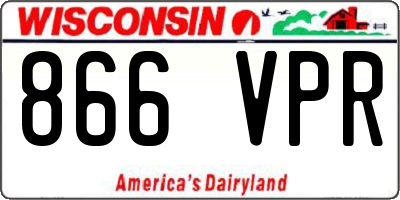 WI license plate 866VPR