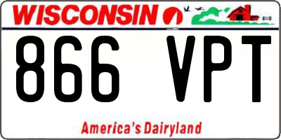 WI license plate 866VPT