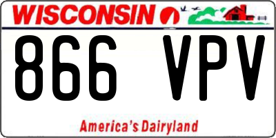 WI license plate 866VPV
