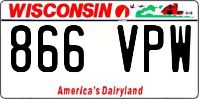 WI license plate 866VPW