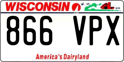 WI license plate 866VPX