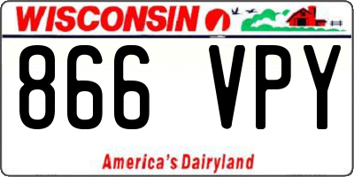 WI license plate 866VPY