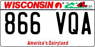 WI license plate 866VQA