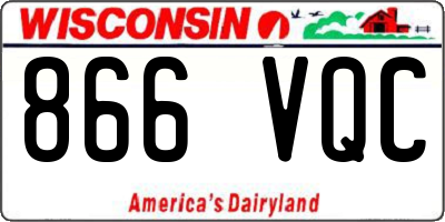 WI license plate 866VQC
