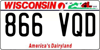 WI license plate 866VQD