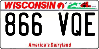 WI license plate 866VQE