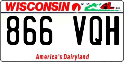 WI license plate 866VQH