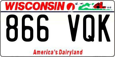 WI license plate 866VQK