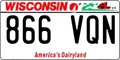 WI license plate 866VQN
