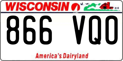 WI license plate 866VQO