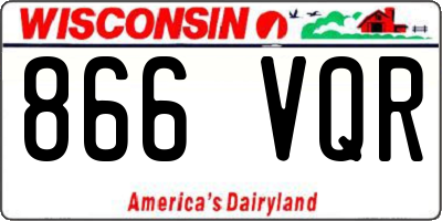 WI license plate 866VQR