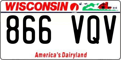 WI license plate 866VQV