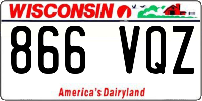 WI license plate 866VQZ